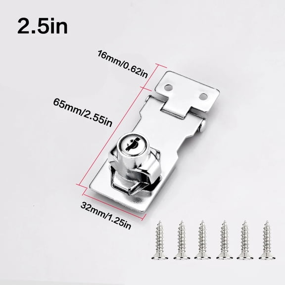 Locking Hasp Heavy Duty Locking Hasp Staple With Keys Padlock Cupboard Shed Garage Lock Office Cabinet Security Lock Hardware