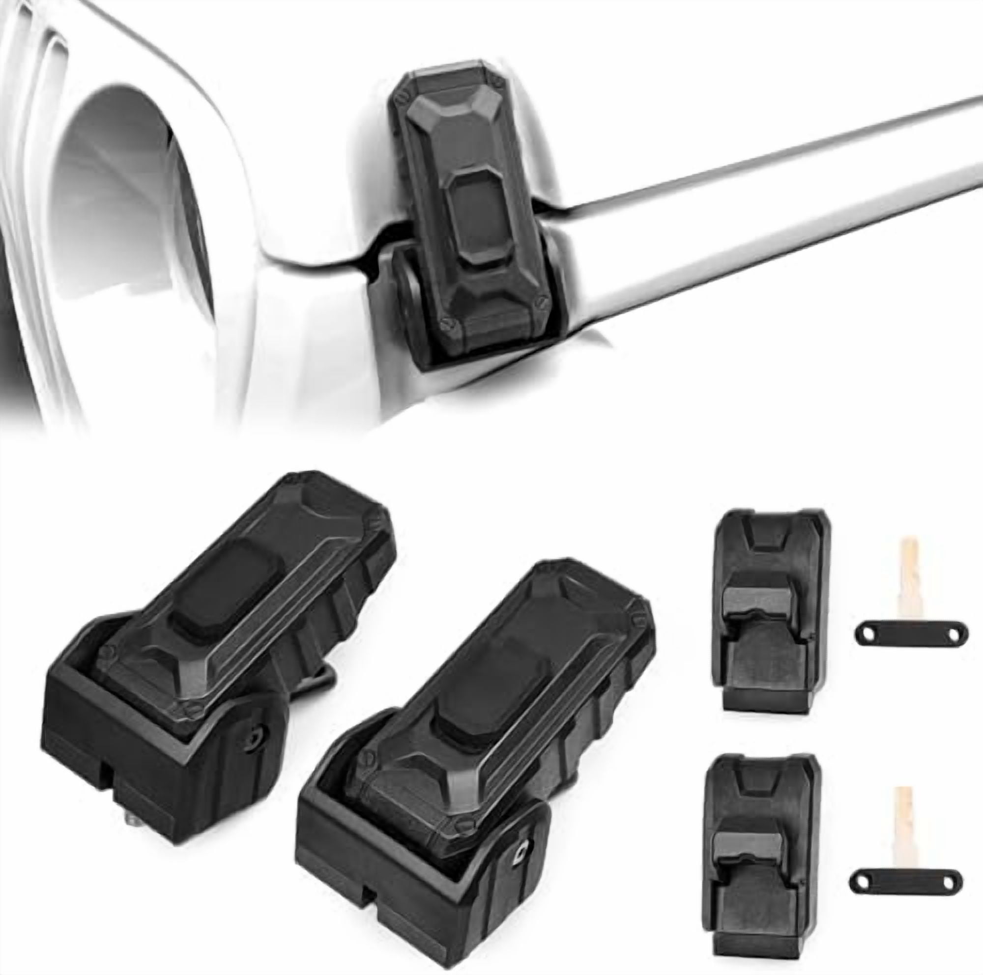 Locking Hood Latches With Keys For Jeep Wrangler JL JLU & Gladiator JT 2018+ – Black