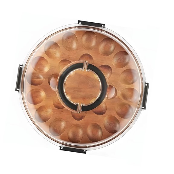 Locking Lid Serving Tray Highlighting 5 Compartments Polyacrylate Protect for New Display at Picnics Weddings Gatherings