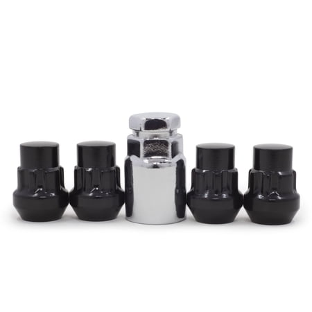 Locking Lug Nuts Wheel Locks 12x1.5 Black Bulge Acorn Lock Set GM Cars