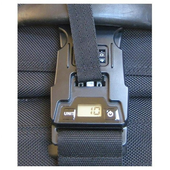Locking Luggage Belt with Built in Luggage Scale - Black