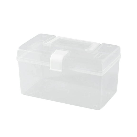 Locking Medicine Box with Key Childproof Lockable Storage Bin for Medication Safety Cabinet Organizer for Home Office