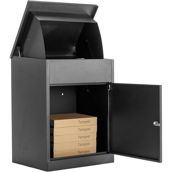 Parcel Lock Drop Box Locking Package Delivery Box for Outside, Akaber Galvanized Steel Anti ...
