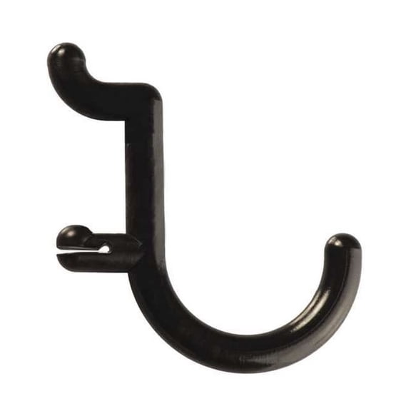 Locking Pegboard Hooks,1 in.L,Blk,PK8 FH1-4