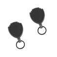 thumbnail image 1 of Locking Retractable Keychain 2pcs, 100cm Stainless Steel Cord, with Belt Clip, Plastic Material, 90 Degree Stretch, 8oz Pull Resistance, Multipurpose for Keys ID Badges, 1 of 8
