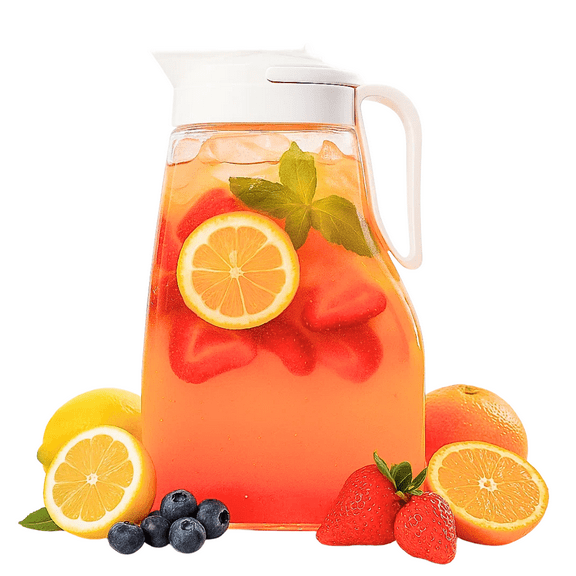 Locking Spout Beverage Pitcher, 3.1qt, BPA Free, Made in Japan (White),For water, coffee, tea, juice, and other beverages.