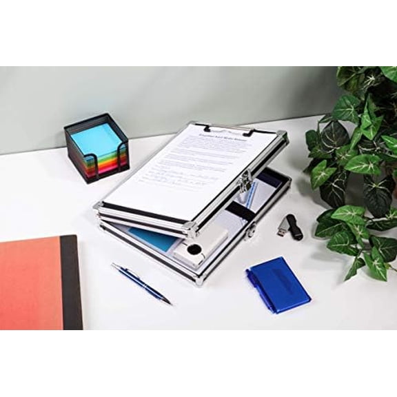 Locking Storage Clipboard for Letter Size Sheets, Key Lock, Black (VZ00151)