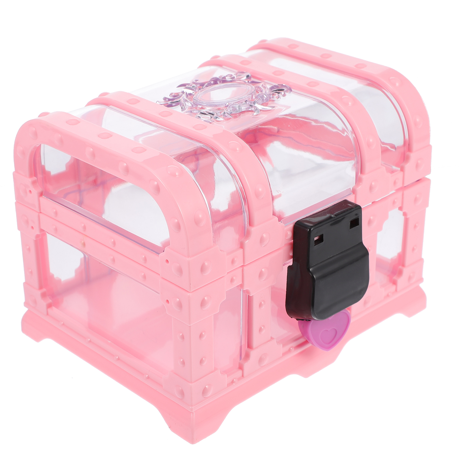 Locking Storage Trunk Tiara for Girls Box with Small Treasure Chest