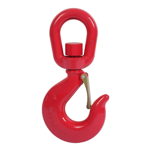Locking Swivel Hook, Heavy Duty Lifting Hook with Safety Latch, 11T Load Bearing