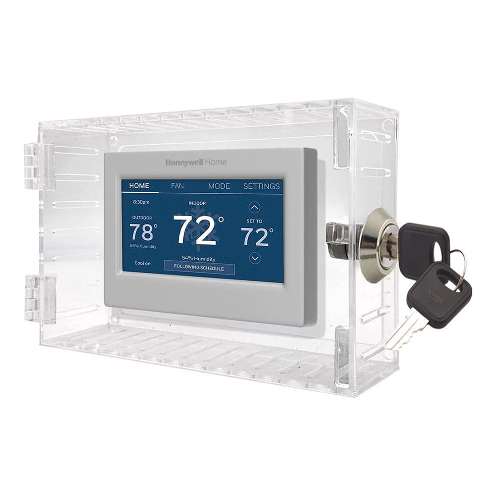 Locking Thermostat Cover ABS Anti Tamper Lock Protection Box with 2 Keys for Home and Industrial Use