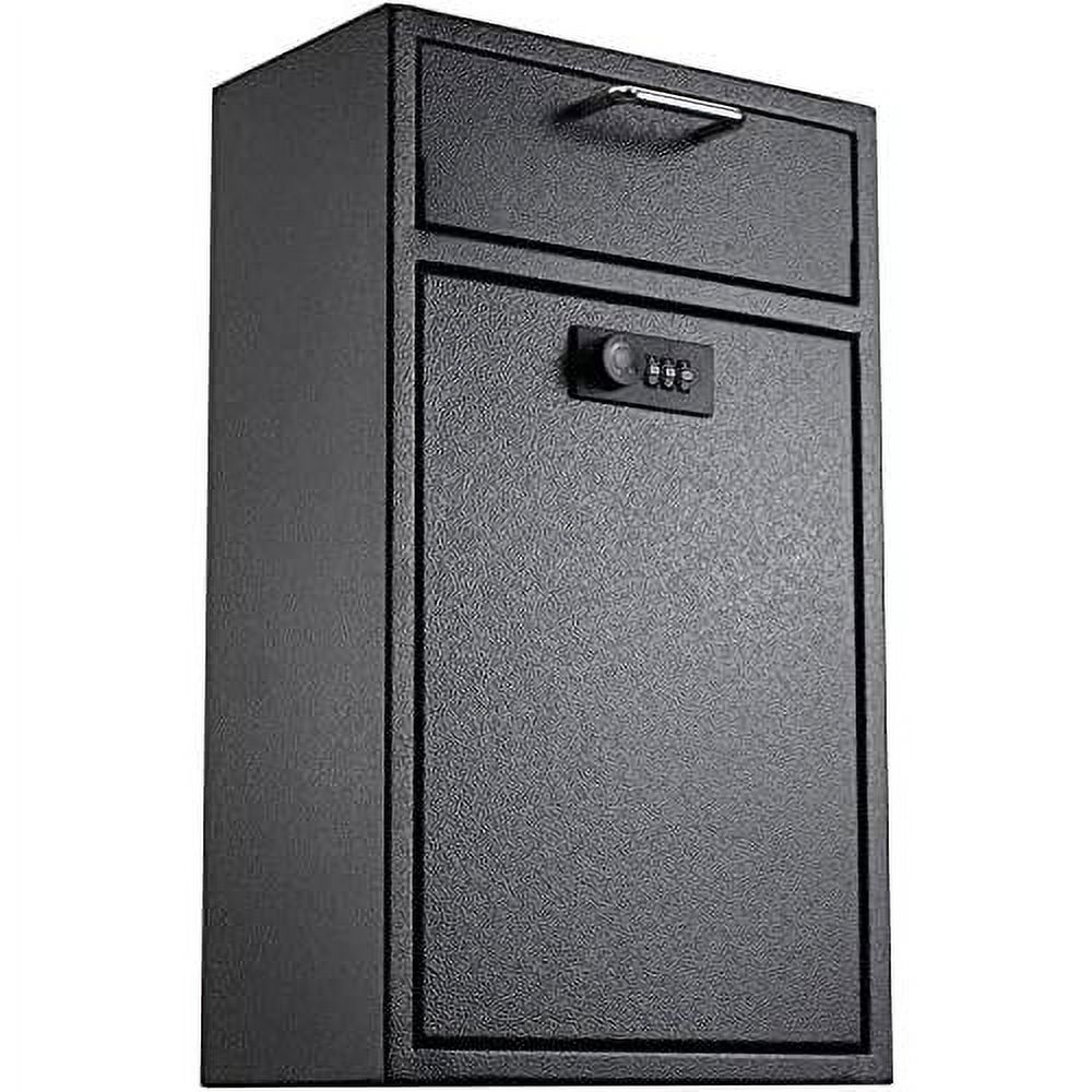 Locking Wall Mailbox Drop Safe For Business 1.2Mm Heavy Duty Lock Box