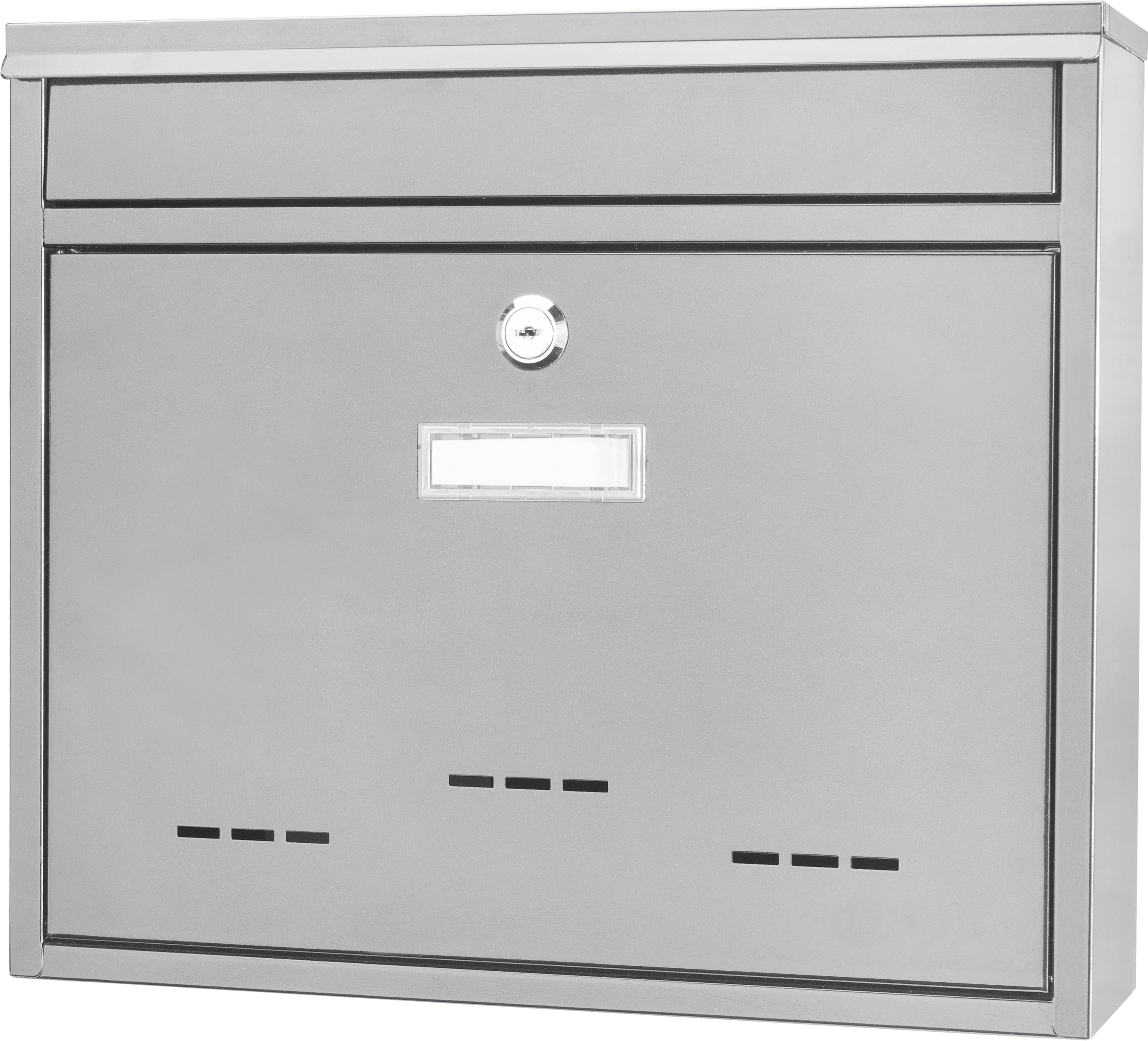 Gray Steel Medium Lockable Wall Mount Mailbox