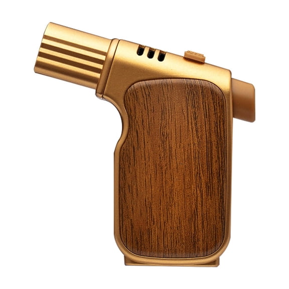 Locking Windproof Lighter, Quad-Flame Butane Lighter for Outdoor and Camping Use, Refillable Windproof Igniter, Durable Metal Lighter for High-Altitude and Windy Conditions