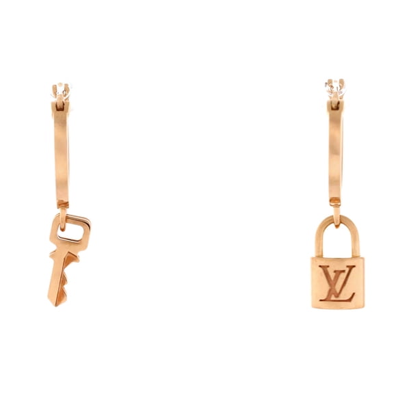 Lockit Hoop Earrings 18K Rose Gold By Rebag