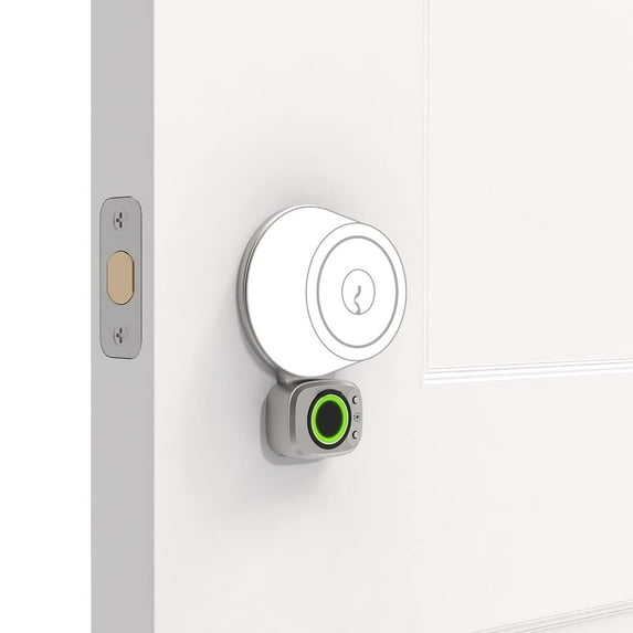Lockly Access Touch, 3D Biometric Fingerprint Sensor, Retrofit Smart Lock, Turn Any Deadbolt Into a Smart Lock (Satin Nickel) C94
