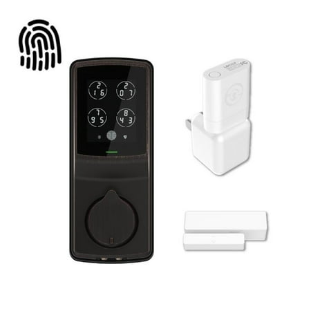 Lockly - Secure Pro Smart Lock Wi-Fi Replacement Deadbolt with 3D Biometric Fingerprint/Keypad/Voice Control Access - Venetian Bronze