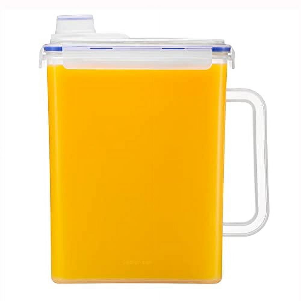 LocknLock Clear, 1 Gallon BPA Free Water Jug. Spill Proof Refrigerator