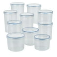 thumbnail image 1 of LocknLock Easy Essentials Food Storage Bin Set Airtight Container Lids 20 PC Set, 1 of 6