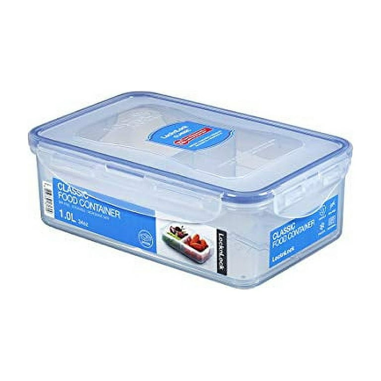 LOCK & LOCK Easy Essentials On The Go Meal Prep Lunch Box, Airtight  Containers with Lid, BPA Free, Square (4 Section) -29 oz, Clear - Food  Savers 