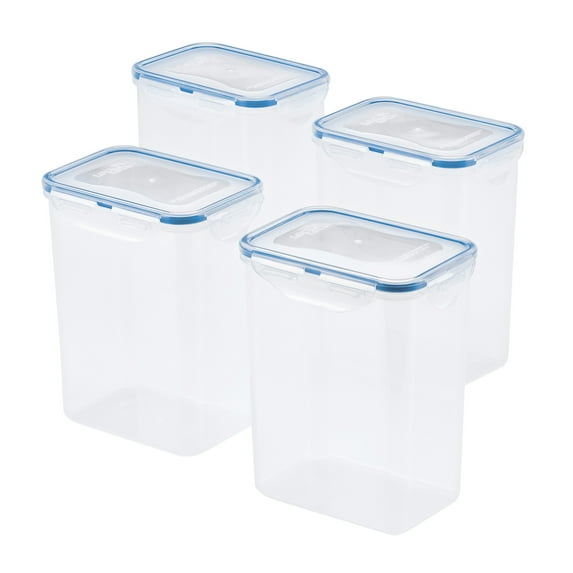 LocknLock 7.6-Cup Easy Essentials Pantry Rectangular Food Storage Container, Set of 4