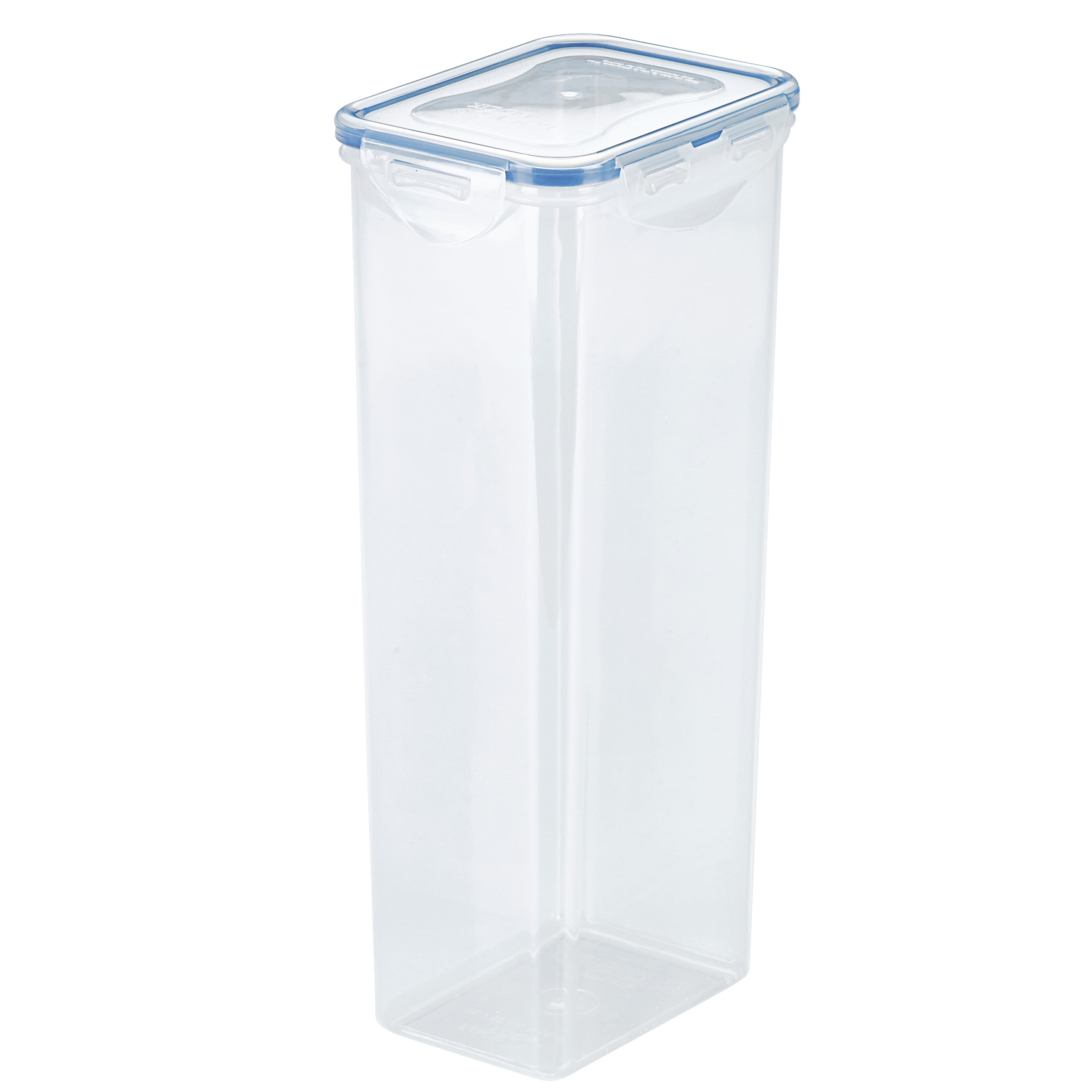 Clear Rectangular Plastic Airtight Pasta Storage Container, 8.5-Cup
