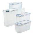 LocknLock Pantry Rectangular Storage Container Set, 4Piece, Clear
