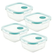 LocknLock Purely Better Vented Glass Food Storage Containers, 17-Ounce, Set of Four