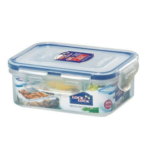 LocknLock Rectangular Clear Plastic Liquid Tight Food Storage Jar