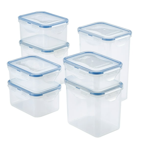 LocknLock Storage Food Storage Container Set, 14-Piece, Clear