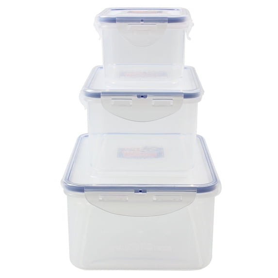 LocknLock Easy Essentials Rectangular Food Storage Container Set, 6-Piece