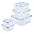 thumbnail image 1 of LocknLock Storage Square Food Storage Container Set, 10-Piece, 1 of 4