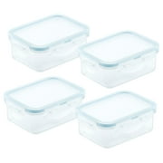 LocknLock Purely Better Rectangular Food Storage Containers, 12-Ounce, Set of 4