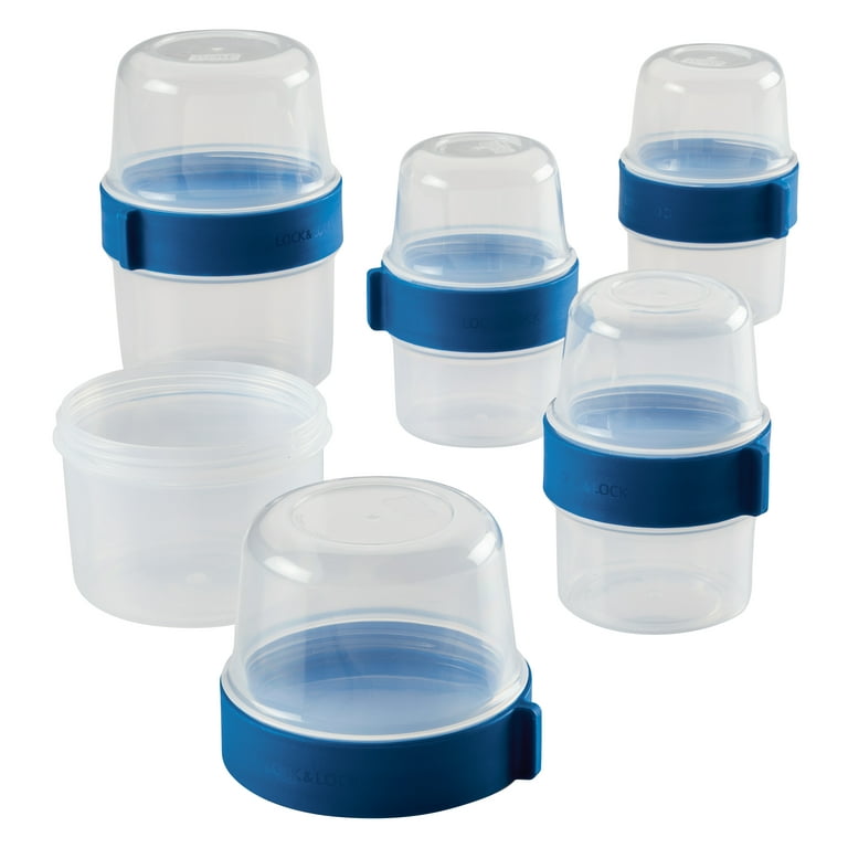 LocknLock Twist 10-Piece Two Way Food Storage Container Set, Clear