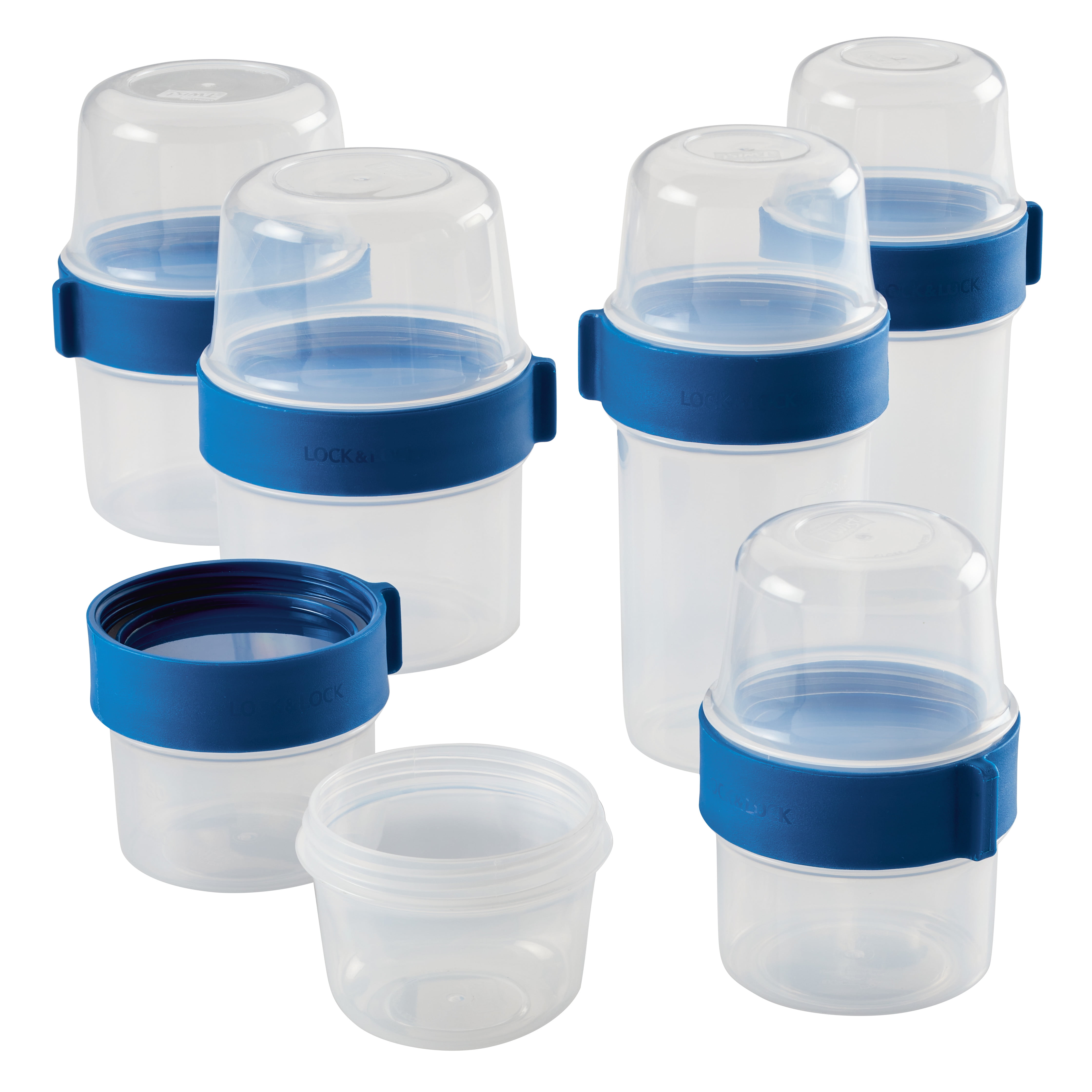 Clear BPA-Free Twist Lock Food Storage Container Set, 12-Piece