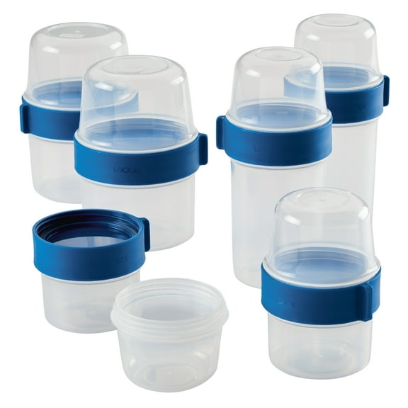 LocknLock Twist Two Way Food Storage Container Set, 12-Piece, Clear