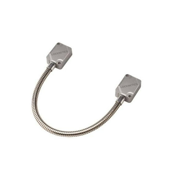 Locknetics  16 in. Heavy Duty Door Cord with Aluminum Boxes Stainless Steel Cable, Silver