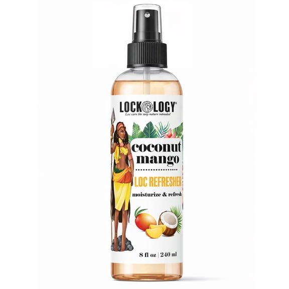 Lockology Coconut Mango Loc Moisturizer Spray and Hydrating Loc Mist for Dry Locs