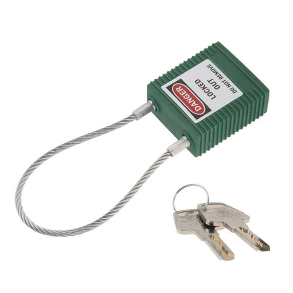 Lockout Padlock Keyed Different Stainless Steel .2mm Shackle Locks Green