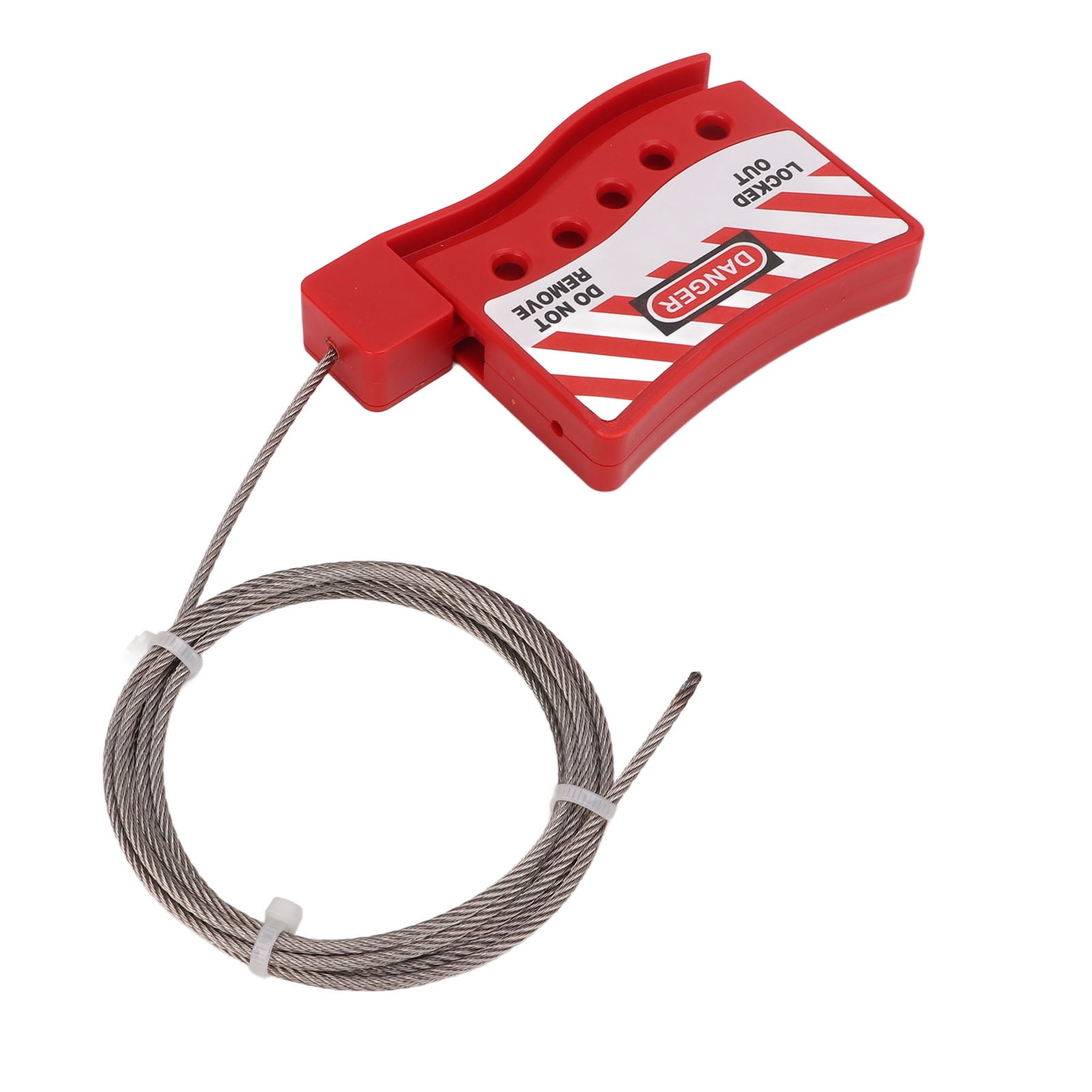 Lockout Tagout Cable Lock, 5 Lock Holes Stainless Steel 6.56ft Length