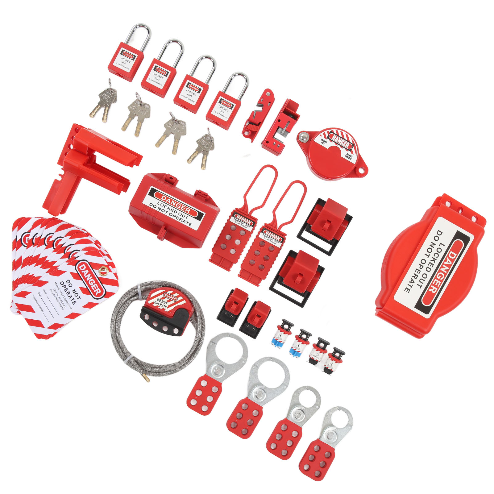 Lockout Tagout Combination Set, Electrical Padlocks Kit 47 Pieces