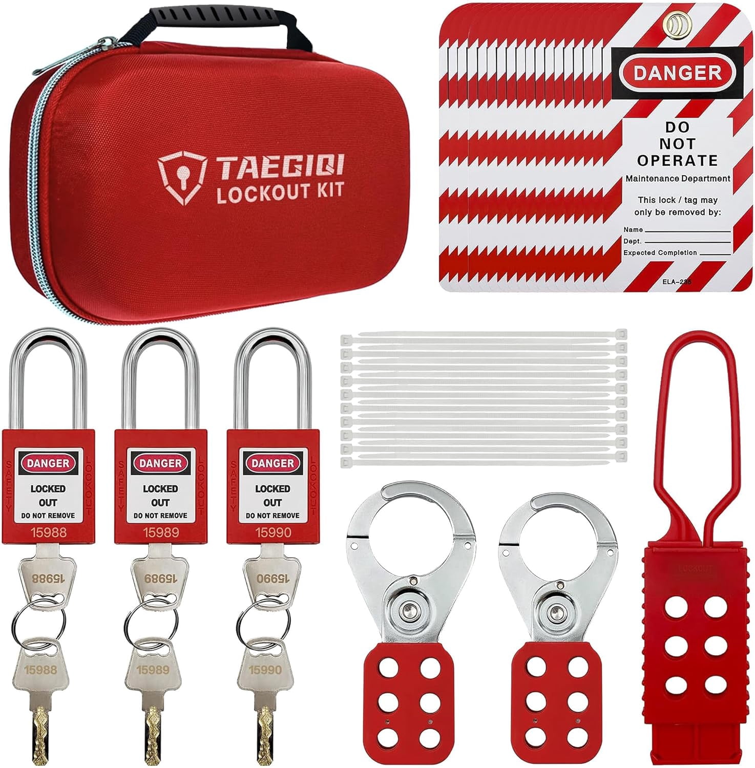 Lockout Dev Lockout Tagout Device Kit, Lockout Tagout Device Kit, with Group ...