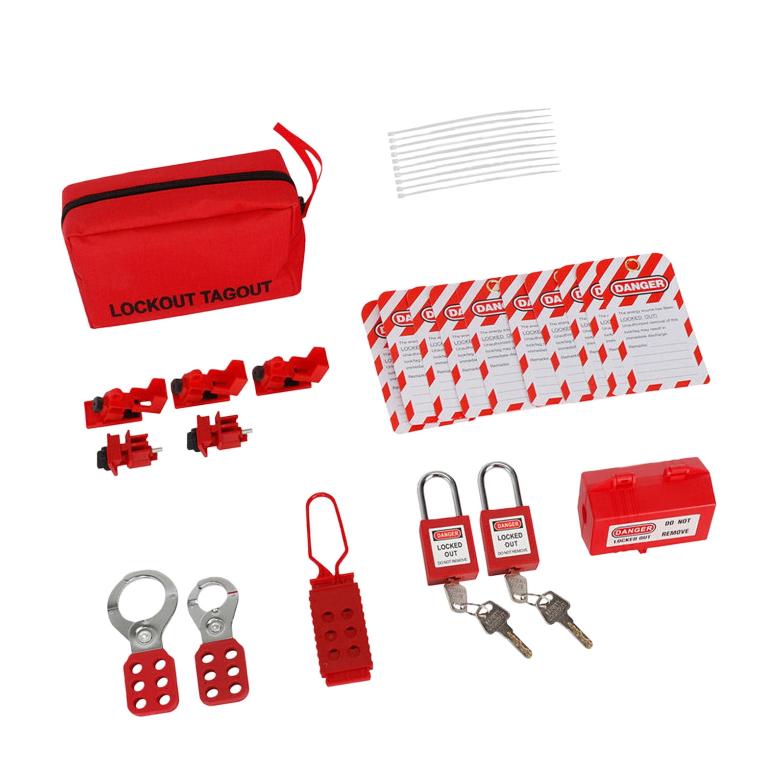 Lockout Tagout Equipment Featuring Clear Label and Padlock for Hazard ...