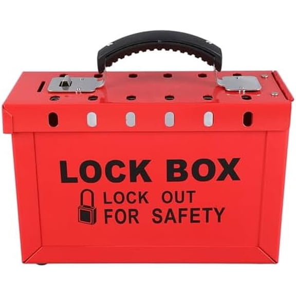 Lockout Tagout Group Lock Box with Transparent Window, Portable Safety Lockout Tagout Box for Office, Shopping Mall, Home, Company$$Office