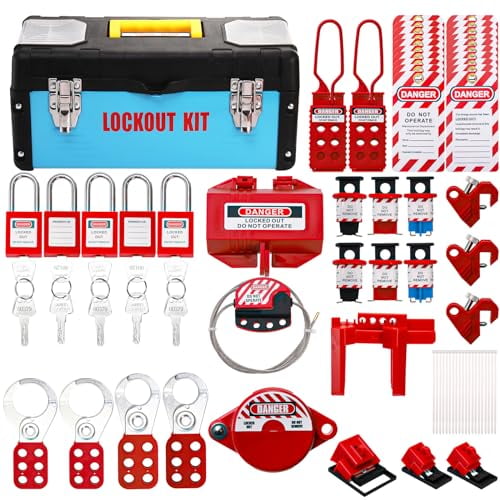 Lockout Tagout Kit, Electrical Safety Loto Kit Includes Clamp-On ...