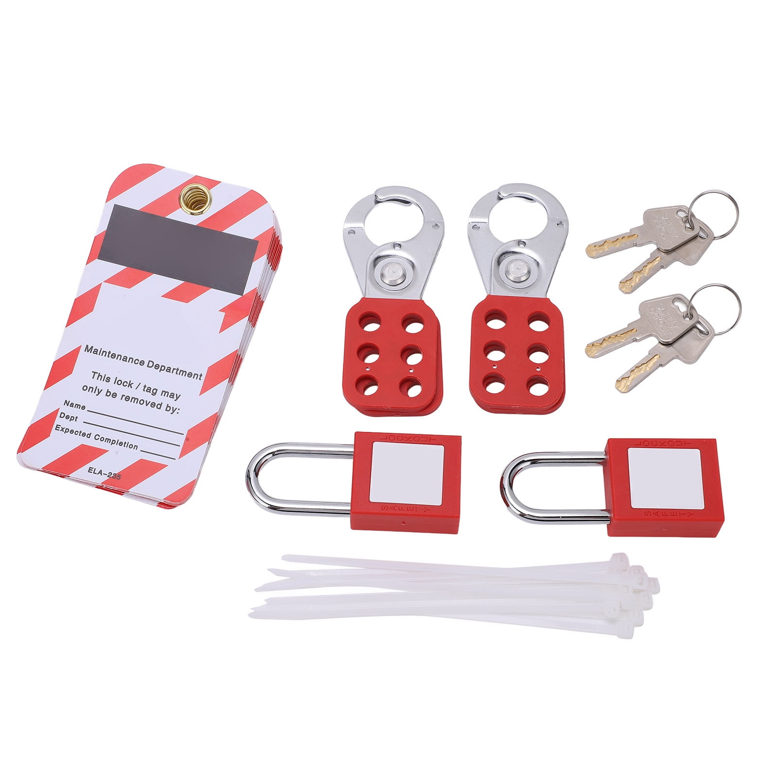 Lockout Tagout Kit with Safety Padlock Set Electrical Hasp Rustproof