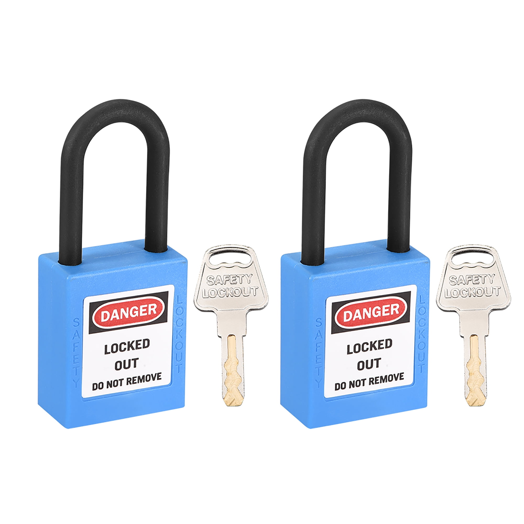 Lockout Tagout Locks, 1-1/2 Inch Shackle Key Alike Safety Padlock ...