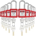 thumbnail image 1 of Lockout Tagout Locks Set,10 PCS Safety Lockout Padlocks,Lock Out Tag Out Safety Pa G14197, 1 of 8