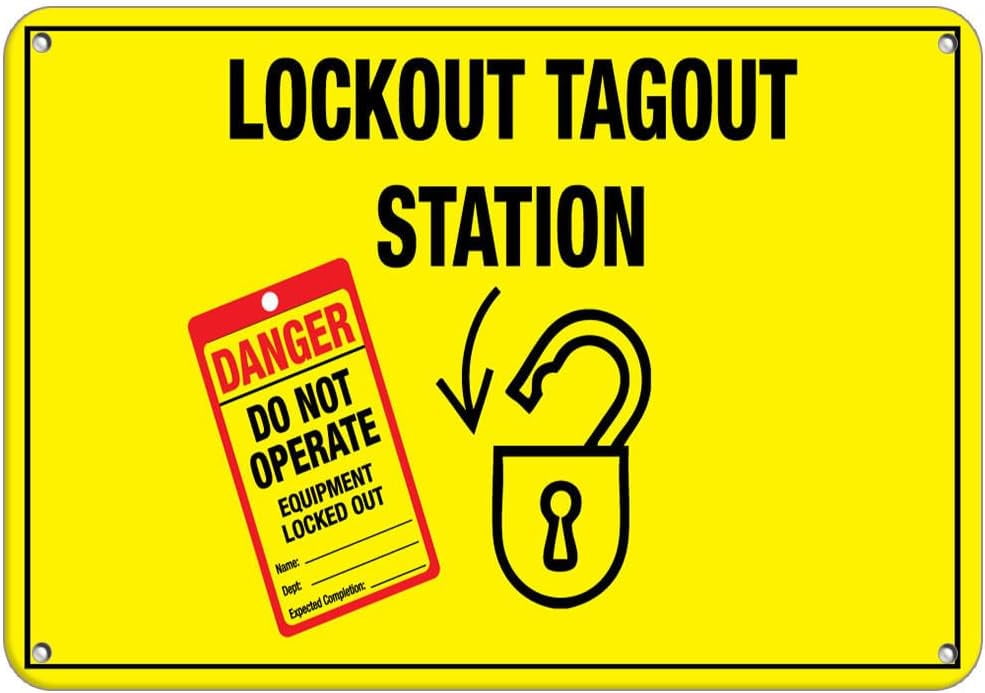 Lockout Tagout Station Hazard Sign Hazard Labels Vinyl Sticker Decal 8