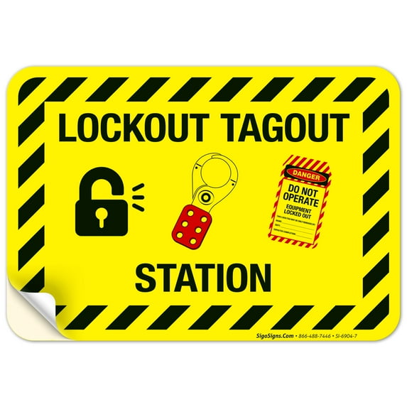 Lockout Tagout Station Sign,