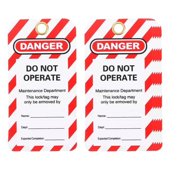 Lockout Tags, 6 Pack Loto Tags Lockout Tagout Tags Danger Do Not Operate for Lock Out Tag Out